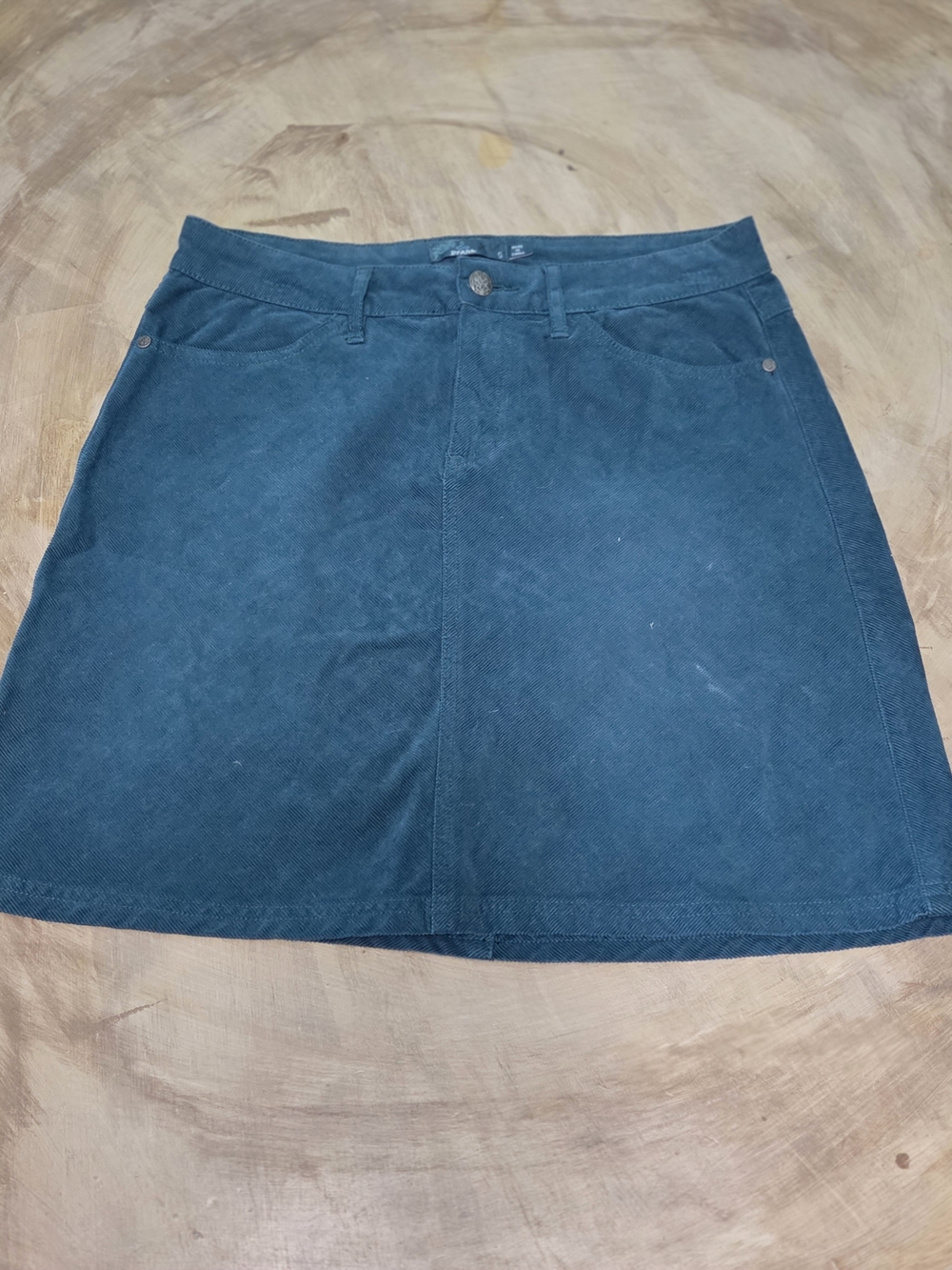 Prana Teal Corduroy Mini Skirt